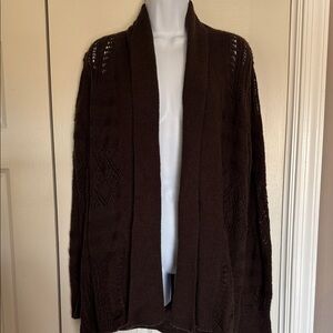 Axcess Dark Brown Knit Cardigan